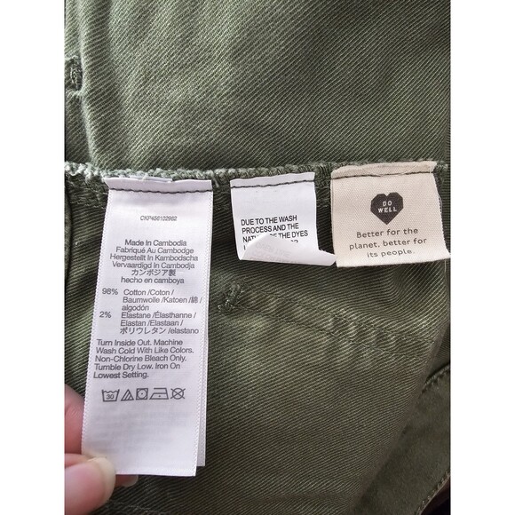 Madewell Women’s Perfect Vintage Green Military Shorts Size 25 - Picture 8 of 8